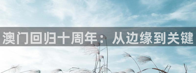 狗子28平台：澳门回归十周年：从边缘到关键